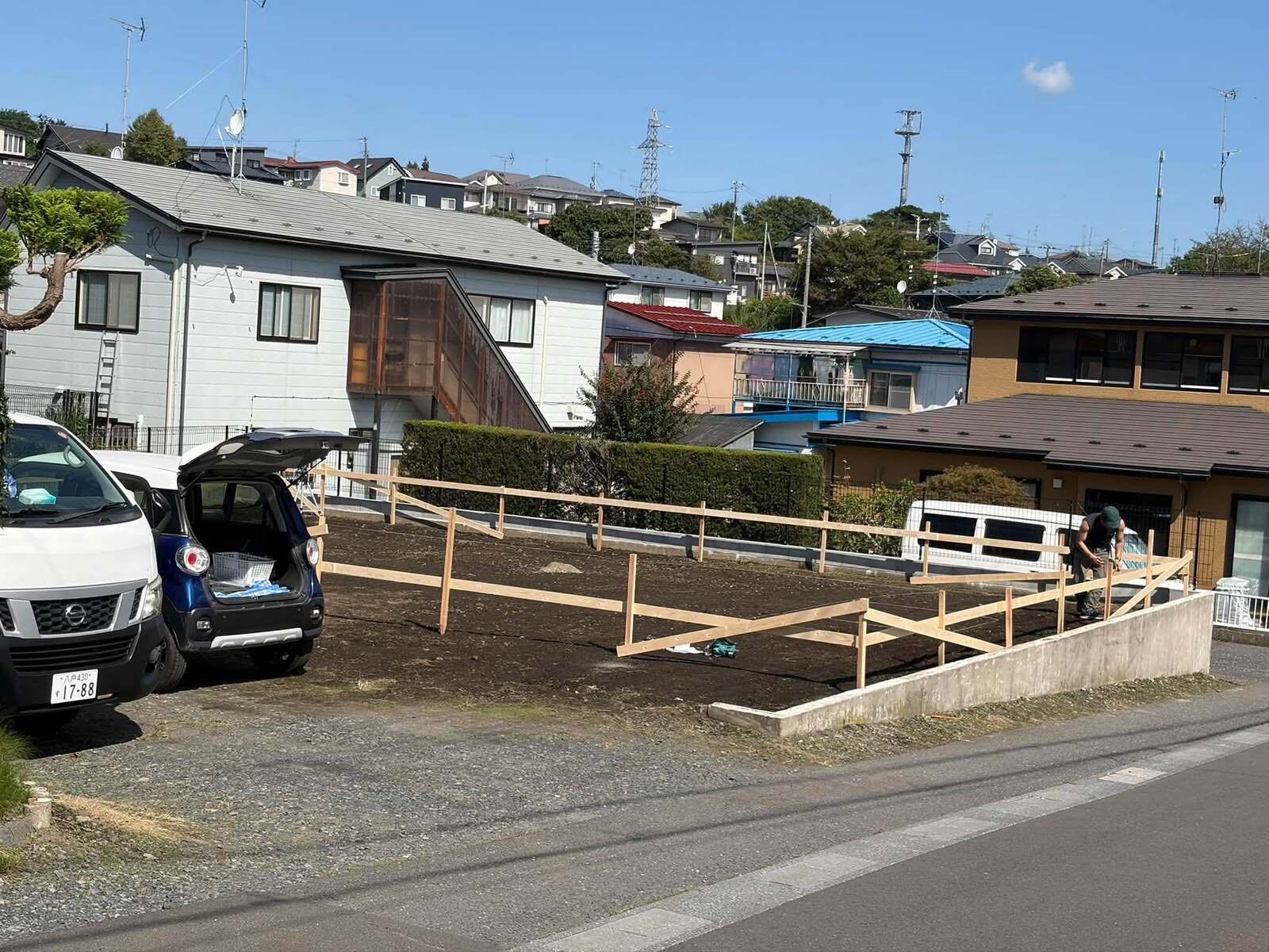 中居林の平屋のような家　遣り方