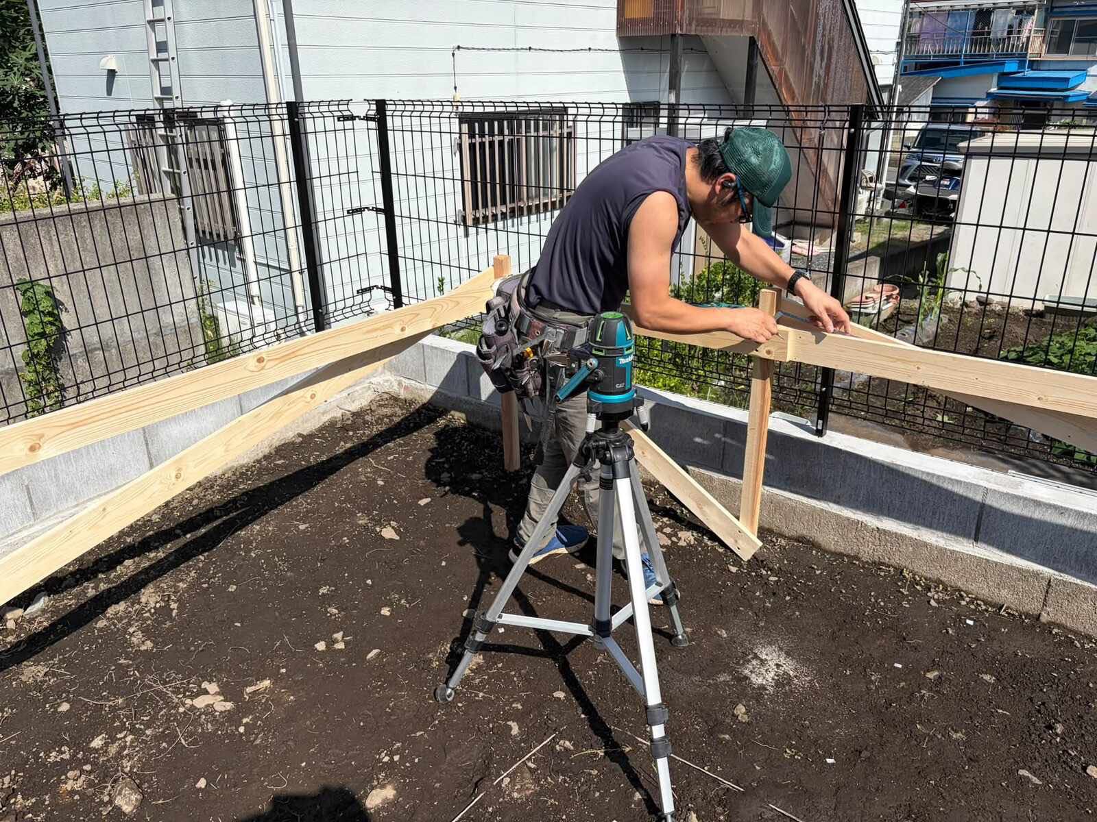 中居林の平屋のような家　遣り方
